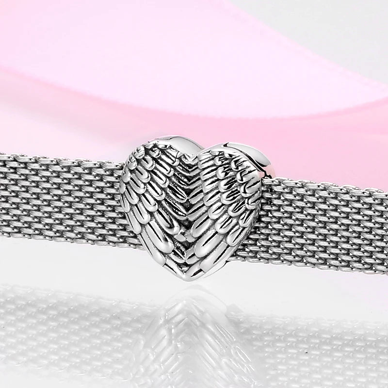 CZ Heart & Flower Clip Bead Charm