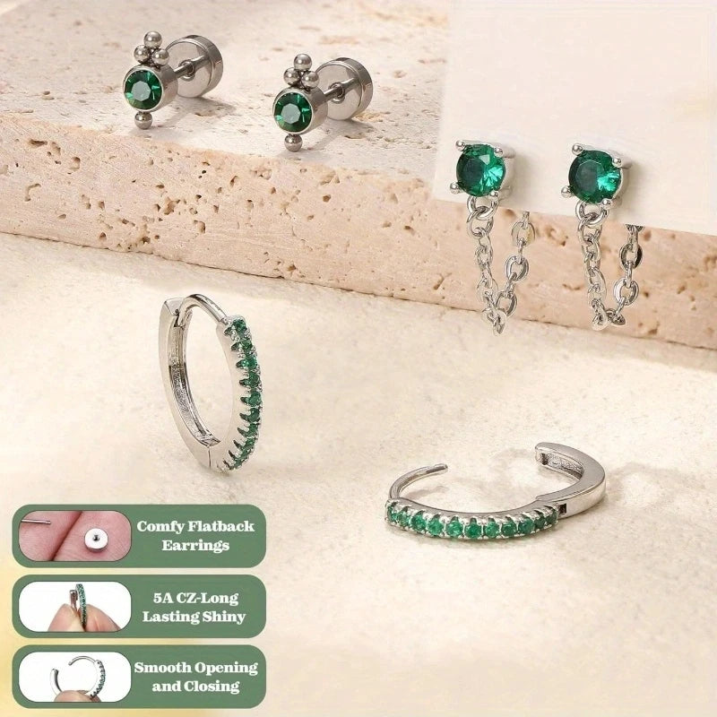 Hypoallergenic Small Hoop Earring Set