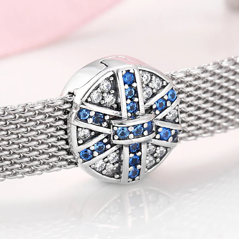 CZ Heart & Flower Clip Bead Charm