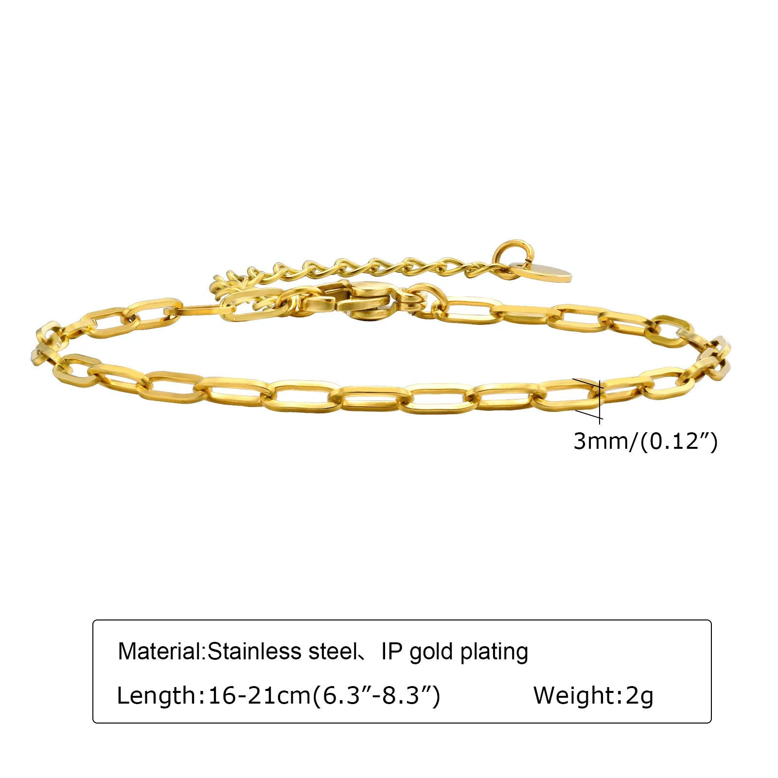 Thin Gold Herringbone Bracelet for Women