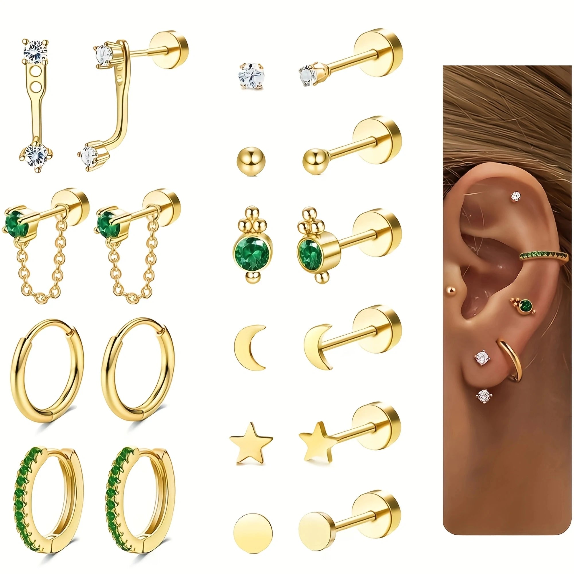 Hypoallergenic Small Hoop Earring Set
