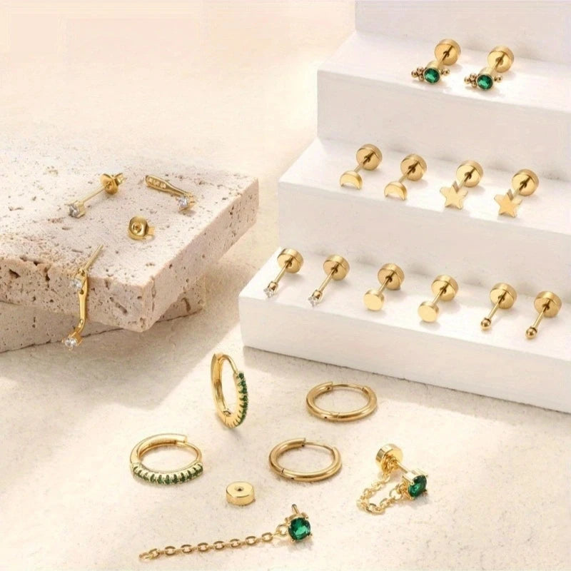 Hypoallergenic Small Hoop Earring Set