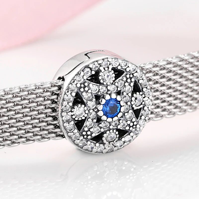 CZ Heart & Flower Clip Bead Charm