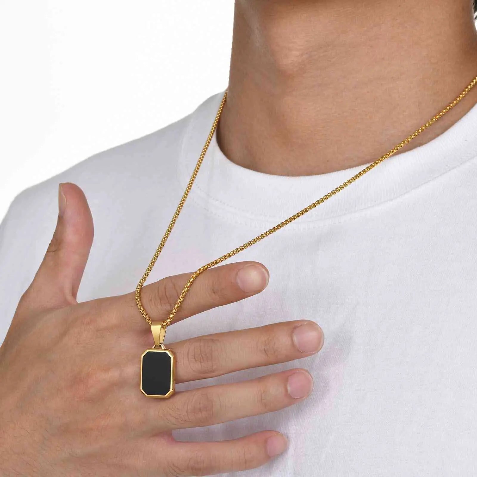 Necklaces for Men, Waterproof Stainless Steel Collar