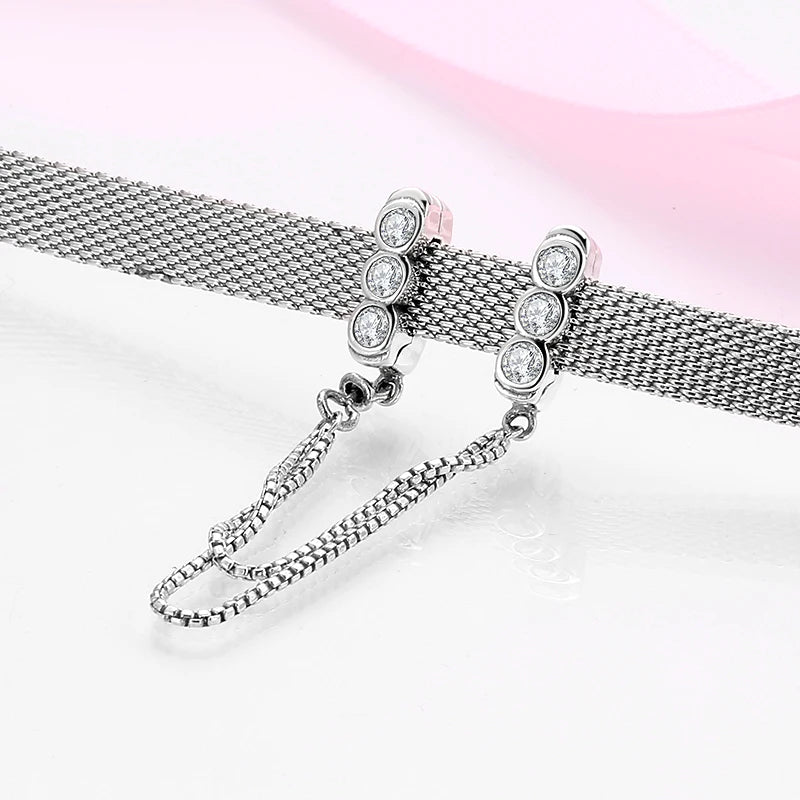 CZ Heart & Flower Clip Bead Charm