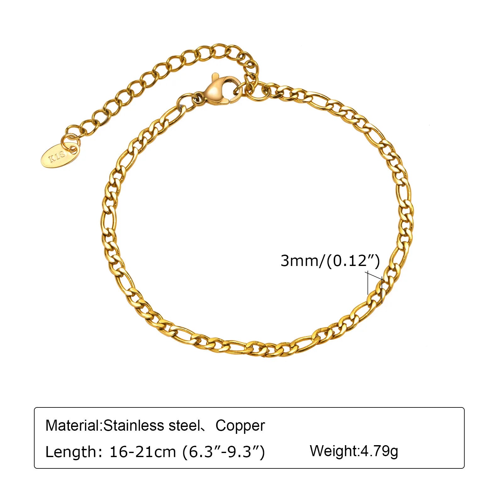 Thin Gold Herringbone Bracelet for Women